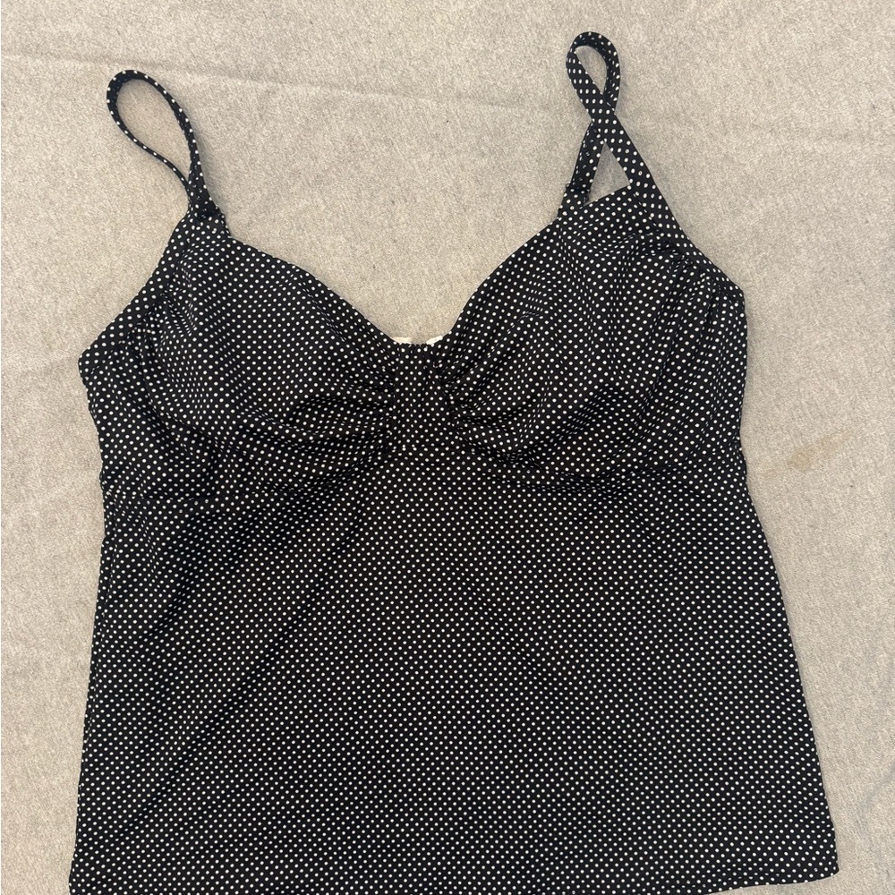 Black Polka Dot Women's Top